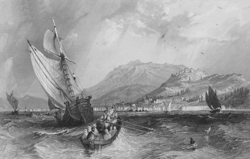 Smyrna, satamasta, Vähä-Aasiasta tekijältä Thomas Allom