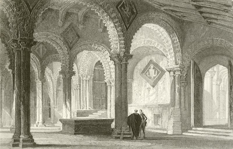Galilea, Durhamin katedraalin länsipäässä tekijältä Thomas Allom