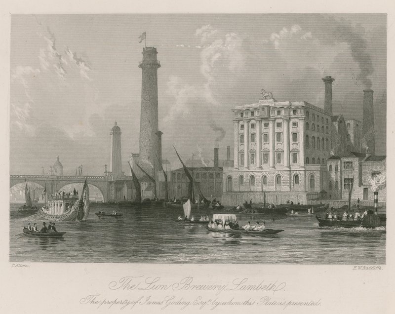 Lion Brewery Lambethissa tekijältä Thomas Allom