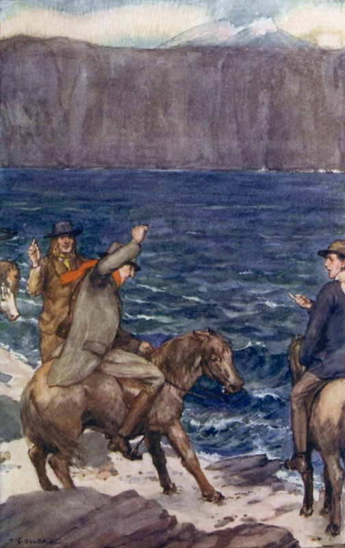 Kuvitus Jules Vernen matkalle Maan keskustaan (värilitho) tekijältä Thomas Cantrell Dugdale