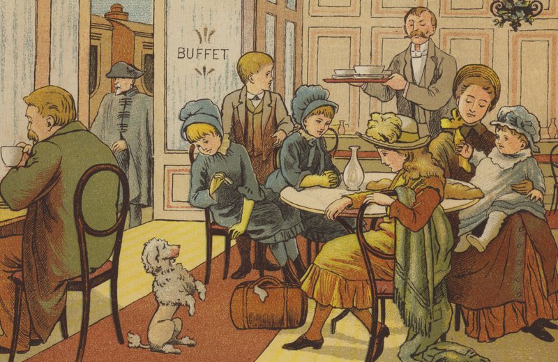 Boulogne: buffet (väri litho) tekijältä Thomas Crane