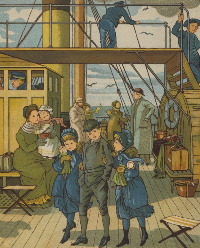 Kanaalin ylitys (väri litho) tekijältä Thomas Crane