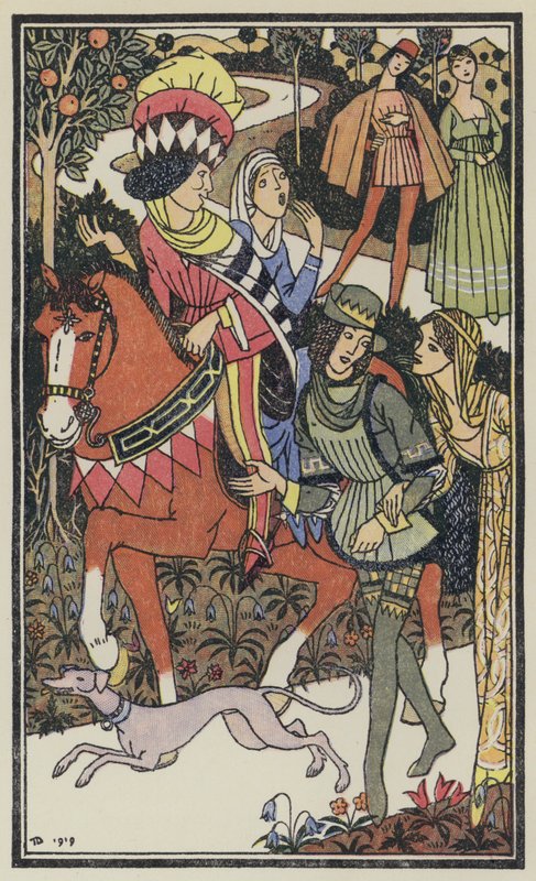 Kuvitus Boccaccion Dekameroniin (värilitro) (värilitro) tekijältä Thomas Derrick
