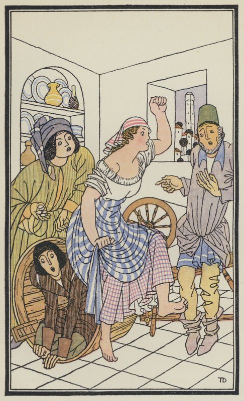 Kuvitus Boccaccion Dekameroniin (värilitro) (värilitro) tekijältä Thomas Derrick