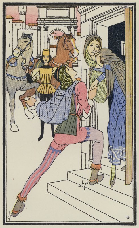 Kuvitus Boccaccion Dekameroniin (värilitro) (värilitro) tekijältä Thomas Derrick