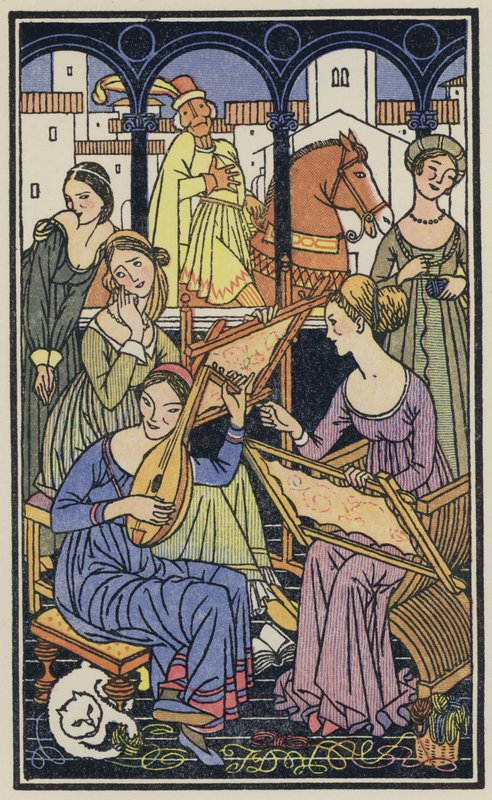 Kuvitus Boccaccion Dekameroniin (värilitro) (värilitro) tekijältä Thomas Derrick