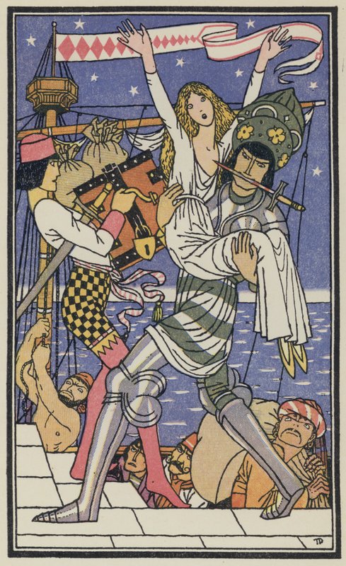 Kuvitus Boccaccion Dekameroniin (värilitro) (värilitro) tekijältä Thomas Derrick