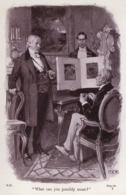 Kuvitus Wilkie Collinsin teokselle The Woman In White (litho) tekijältä Thomas Eyre Macklin