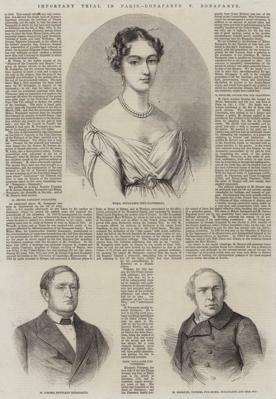 Tärkeä oikeudenkäynti Pariisissa, Bonaparte vastaan Bonaparte tekijältä Thomas Harrington Wilson