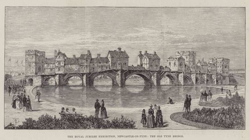 Royal Jubilee Exhibition, Newcastle-on-Tyne, Old Tyne Bridge tekijältä Thomas Harrington Wilson