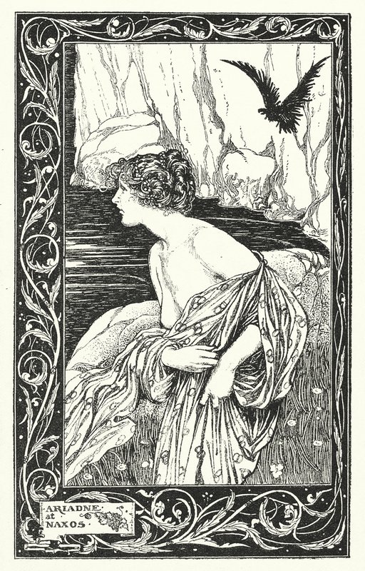 Ariadne Naxoksella (litografia) tekijältä Thomas Heath Robinson