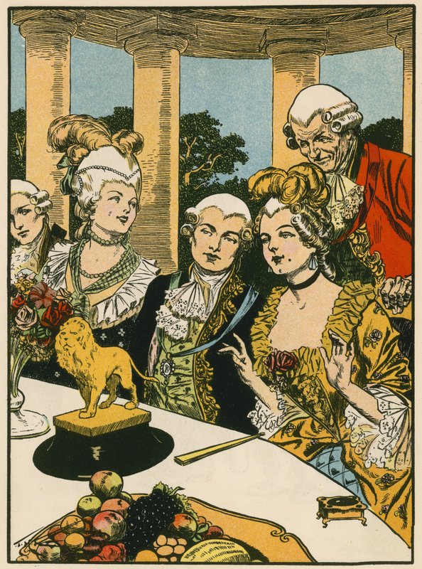 Canovan voileijona (värilitro) tekijältä Thomas Heath Robinson