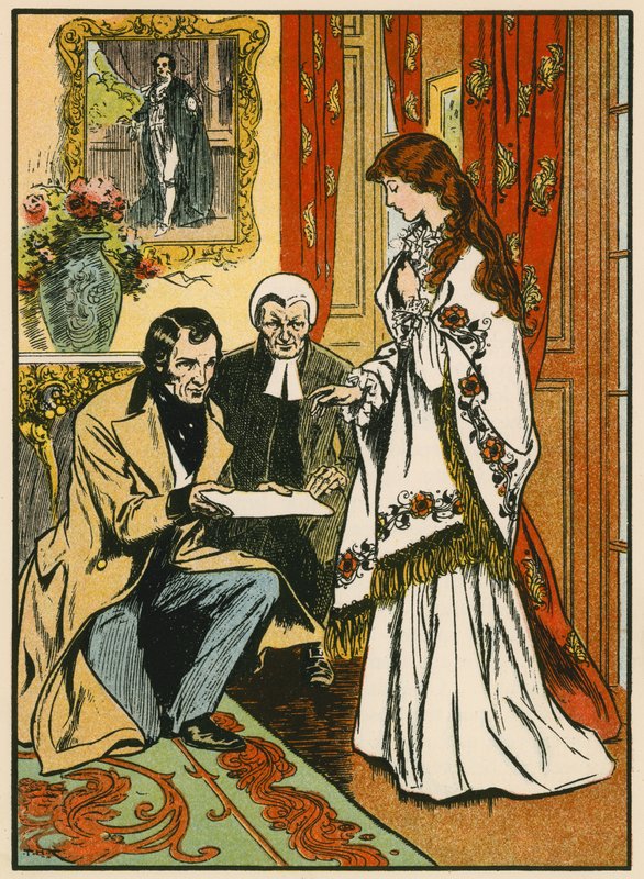 God Save the Queen. Kuningatar Victorian virkaanastujaiset (värilitografia) tekijältä Thomas Heath Robinson