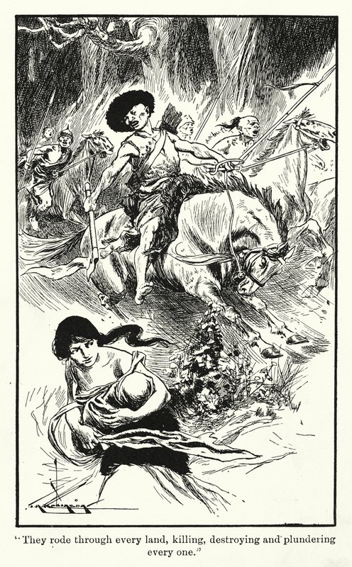 Hunnit (litografia) tekijältä Thomas Heath Robinson