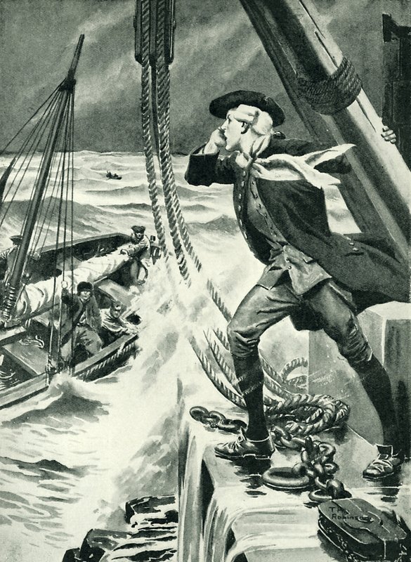John Smeaton majakkaansa työstämässä (litografia) tekijältä Thomas Heath Robinson