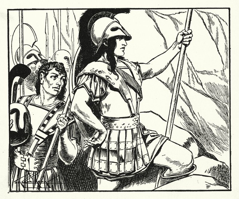 Leonidas (litografia) tekijältä Thomas Heath Robinson