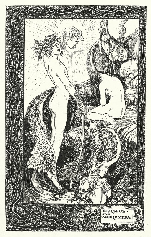 Perseus ja Andromeda (litografia) tekijältä Thomas Heath Robinson