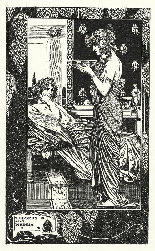 Theseus ja Medeia (litografia) tekijältä Thomas Heath Robinson