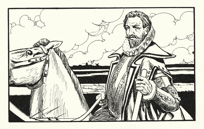Vilhelm Hiljainen, Hollannin sankari (litografia) tekijältä Thomas Heath Robinson