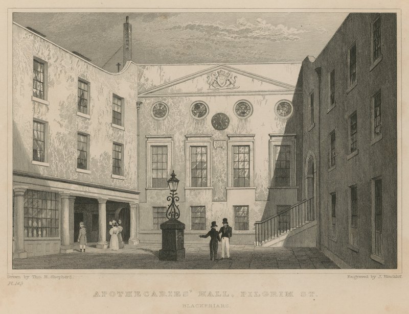 Apteekkarisali, Pilgrim Street, Blackfriars (kaiverrus) tekijältä Thomas Hosmer Shepherd