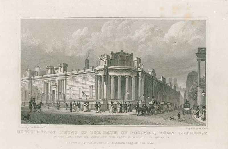 Bank of England, Sir John Soanen rintamilla tekijältä Thomas Hosmer Shepherd