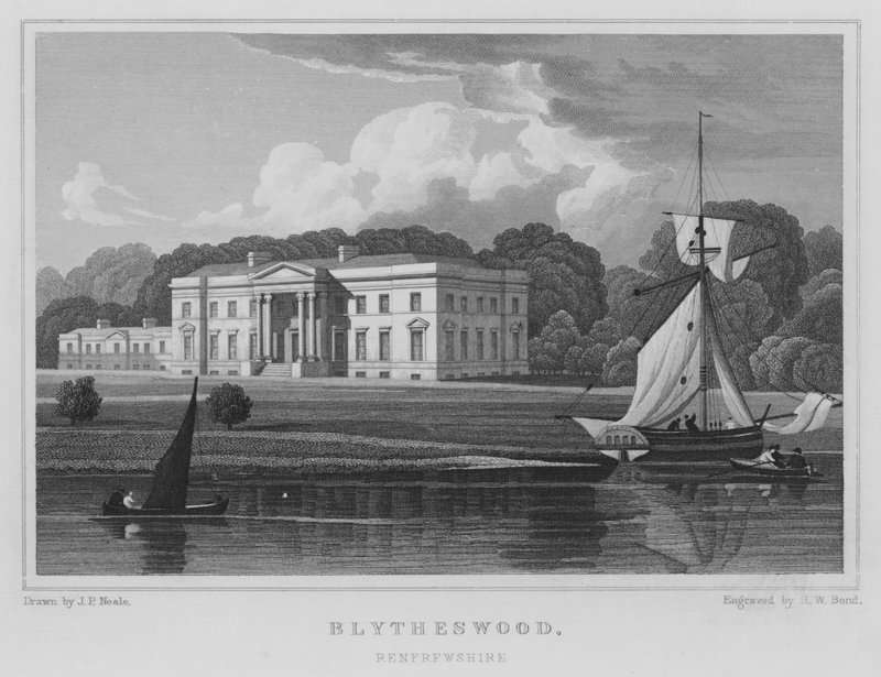 Blytheswood, Renfrewshire (kaiverrus) tekijältä Thomas Hosmer Shepherd