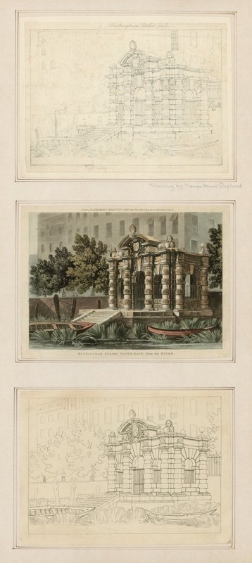 Buckingham Stairs Water Gate, joelta tekijältä Thomas Hosmer Shepherd