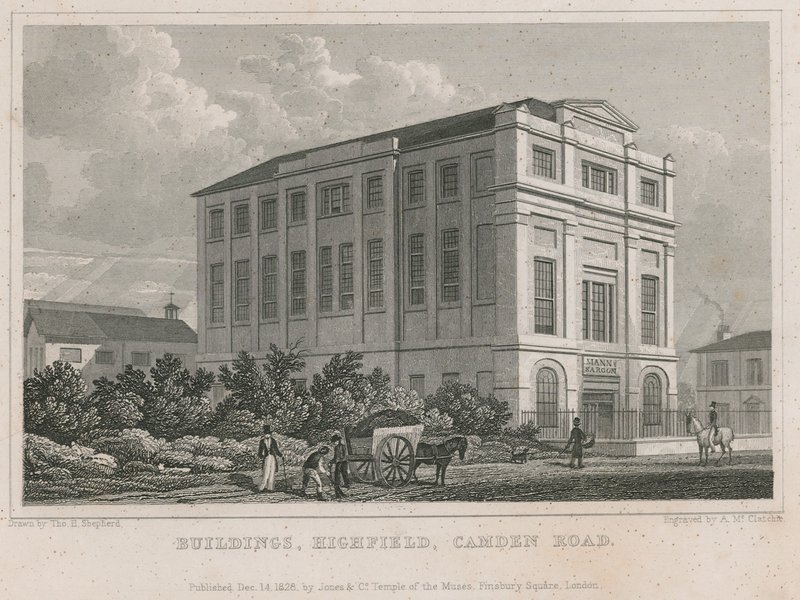 Rakennukset Highfieldissä Camden Roadilla tekijältä Thomas Hosmer Shepherd