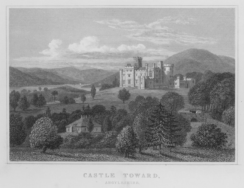 Castle Toward, Argyleshire (kaiverrus) tekijältä Thomas Hosmer Shepherd
