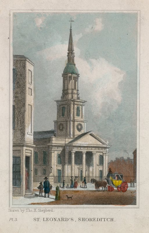 Pyhän Leonardin kirkko, Shoreditch tekijältä Thomas Hosmer Shepherd