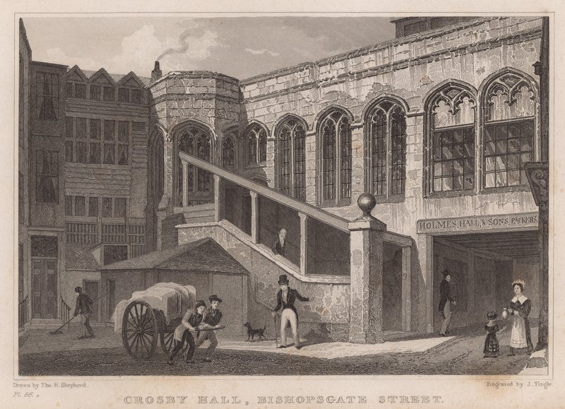 Crosby Hall, Bishopsgate Street, Lontoo tekijältä Thomas Hosmer Shepherd