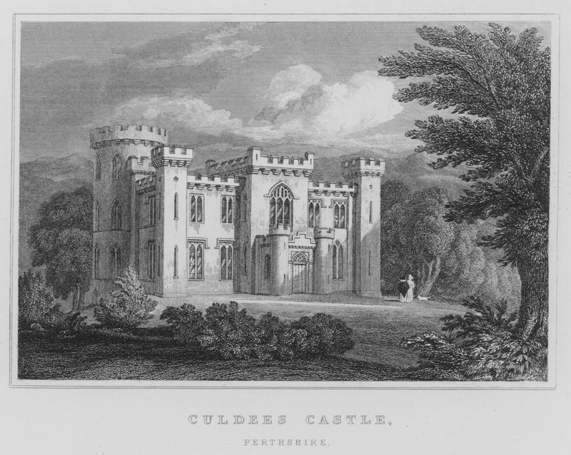 Culdees Castle, Perthshire (kaiverrus) tekijältä Thomas Hosmer Shepherd