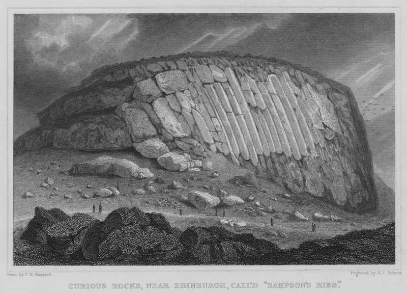 Curious Rocks, lähellä Edinburghia, nimeltään Sampson
