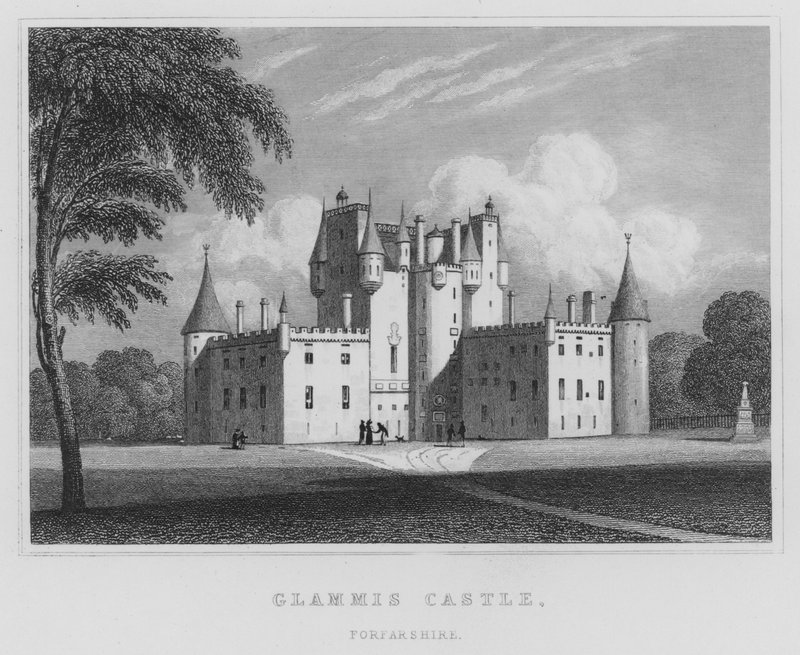 Glamis Castle, Forfarshire (kaiverrus) tekijältä Thomas Hosmer Shepherd