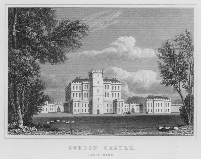 Gordon Castle, Banffshire (kaiverrus) tekijältä Thomas Hosmer Shepherd