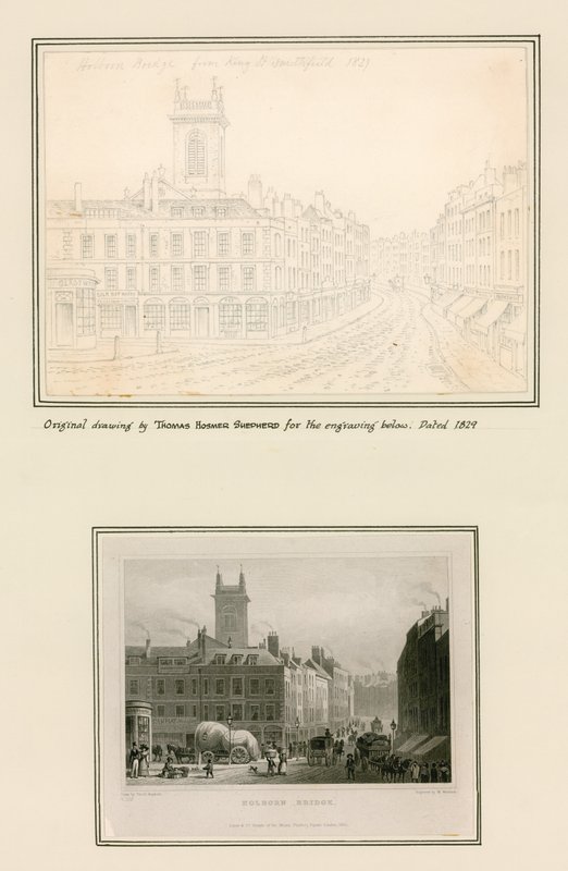 Holborn Bridge, Lontoo tekijältä Thomas Hosmer Shepherd
