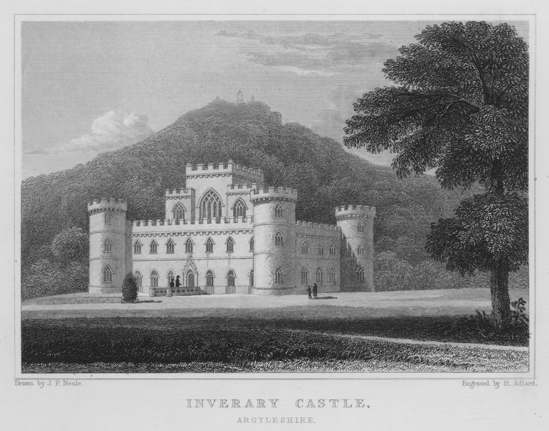 Inverarayn linna, Argyllshire (kaiverrus) tekijältä Thomas Hosmer Shepherd