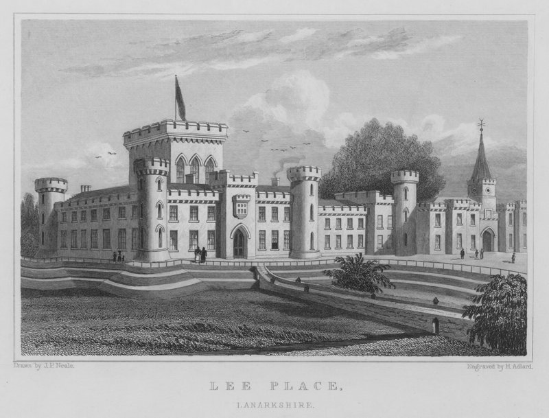 Lee Place, Lanarkshire (kaiverrus) tekijältä Thomas Hosmer Shepherd
