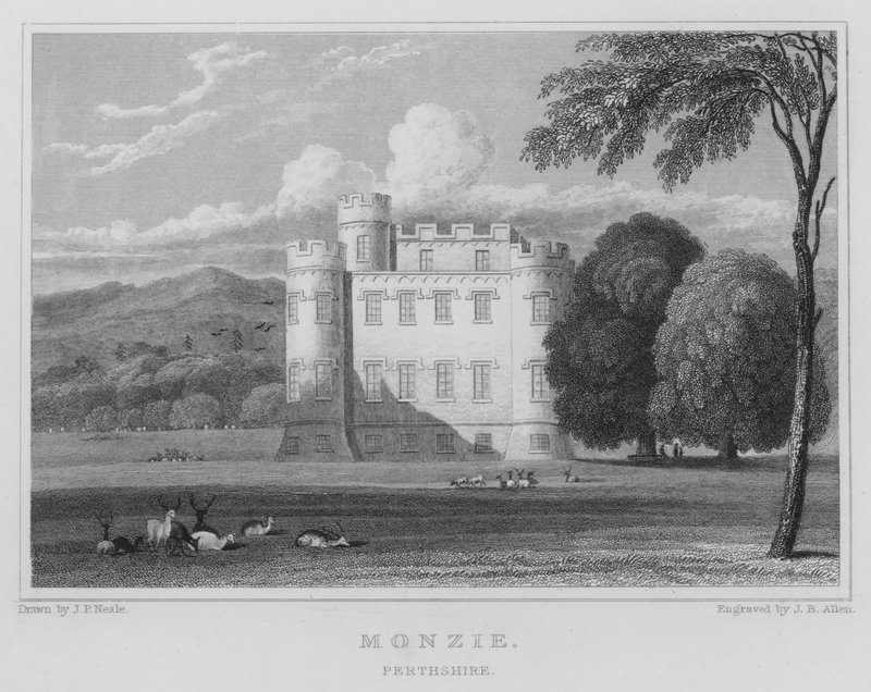 Monzie, Perthshire (kaiverrus) tekijältä Thomas Hosmer Shepherd