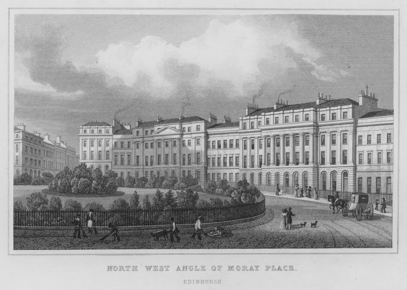 North West Angle of Moray Place, Edinburgh (kaiverrus) tekijältä Thomas Hosmer Shepherd