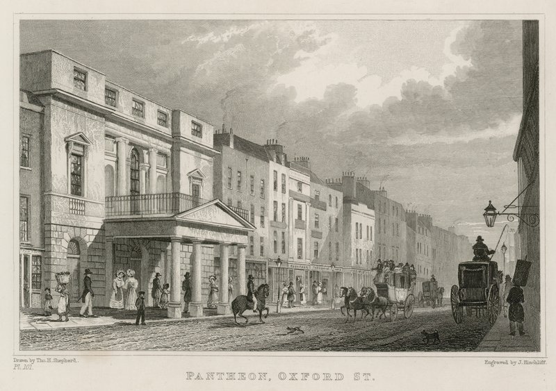 Pantheon, Oxford Street, Lontoo tekijältä Thomas Hosmer Shepherd