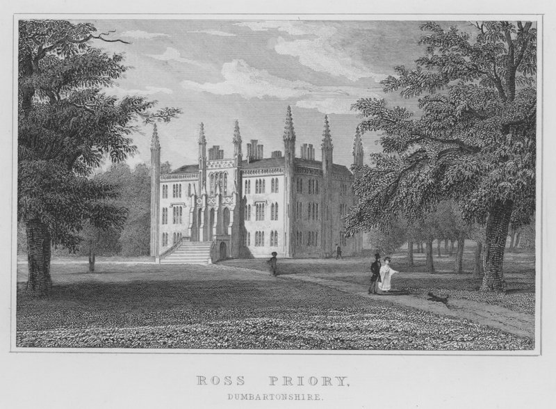 Ross Priory, Dumbartonshire (kaiverrus) tekijältä Thomas Hosmer Shepherd