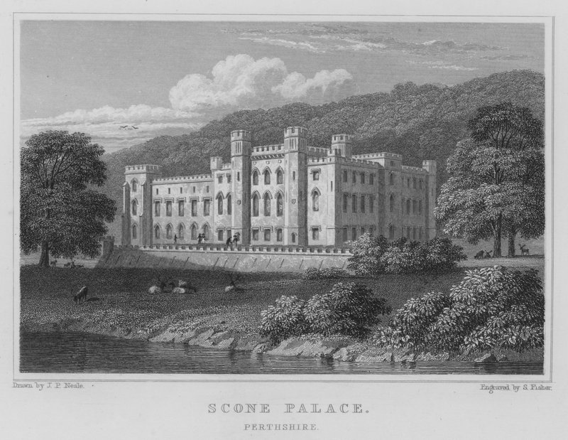 Scone Palace, Perthshire (kaiverrus) tekijältä Thomas Hosmer Shepherd