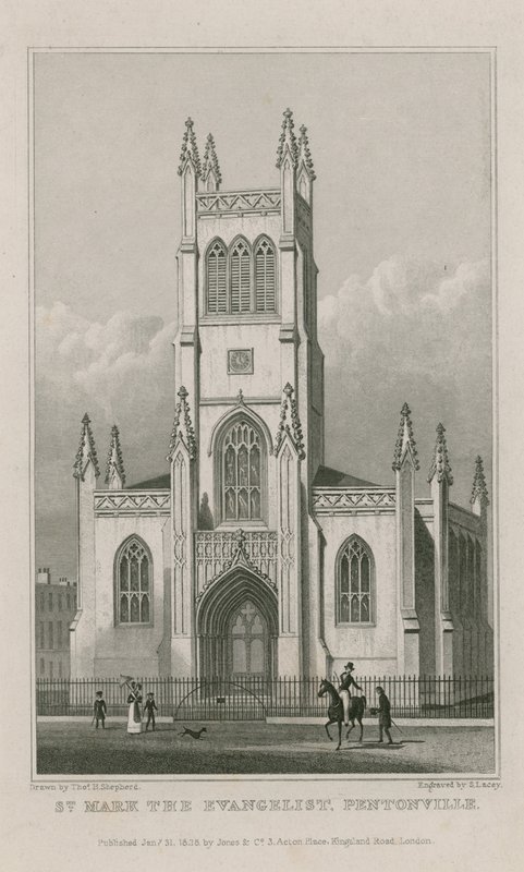 Pyhän Markuksen kirkko, Clerkenwell tekijältä Thomas Hosmer Shepherd