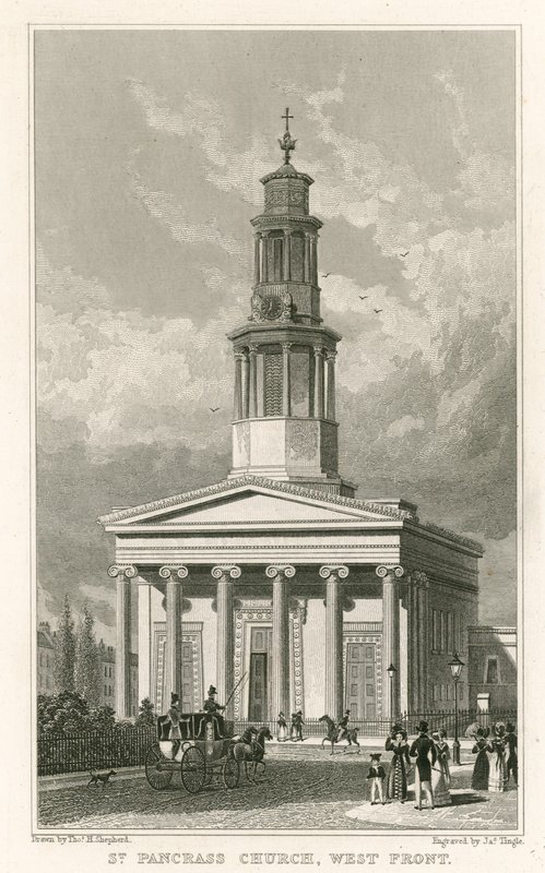 St Pancrasin kirkko, länsirintama tekijältä Thomas Hosmer Shepherd