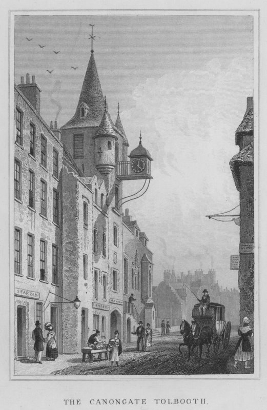 Canongate Tolbooth (kaiverrus) tekijältä Thomas Hosmer Shepherd