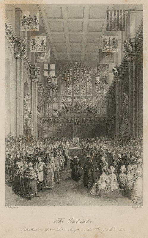 The Guildhall: Lord Mayorin asennus 8. marraskuuta tekijältä Thomas Hosmer Shepherd