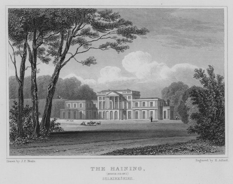 Haining, North Front, Selkirkshire (kaiverrus) tekijältä Thomas Hosmer Shepherd