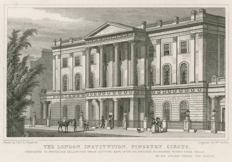 Lontoon instituutti, Finsbury Circus tekijältä Thomas Hosmer Shepherd