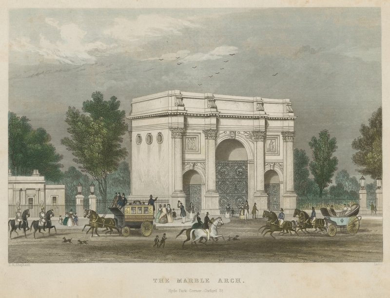 Marble Arch, Hyde Park Corner, Lontoo tekijältä Thomas Hosmer Shepherd